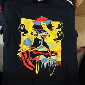 Black anime T-Shirt with Colorful Design